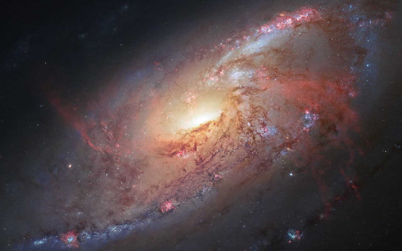 Image: Spiral Galaxy M106 captured by Hubble.