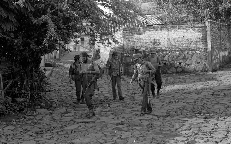 Image: Guerrilla fighters in El Salvador, 1990.
