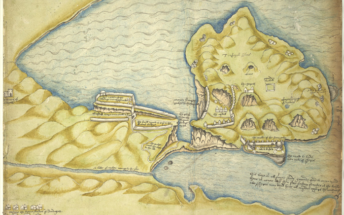 Image: An olden style map of Tintagel.