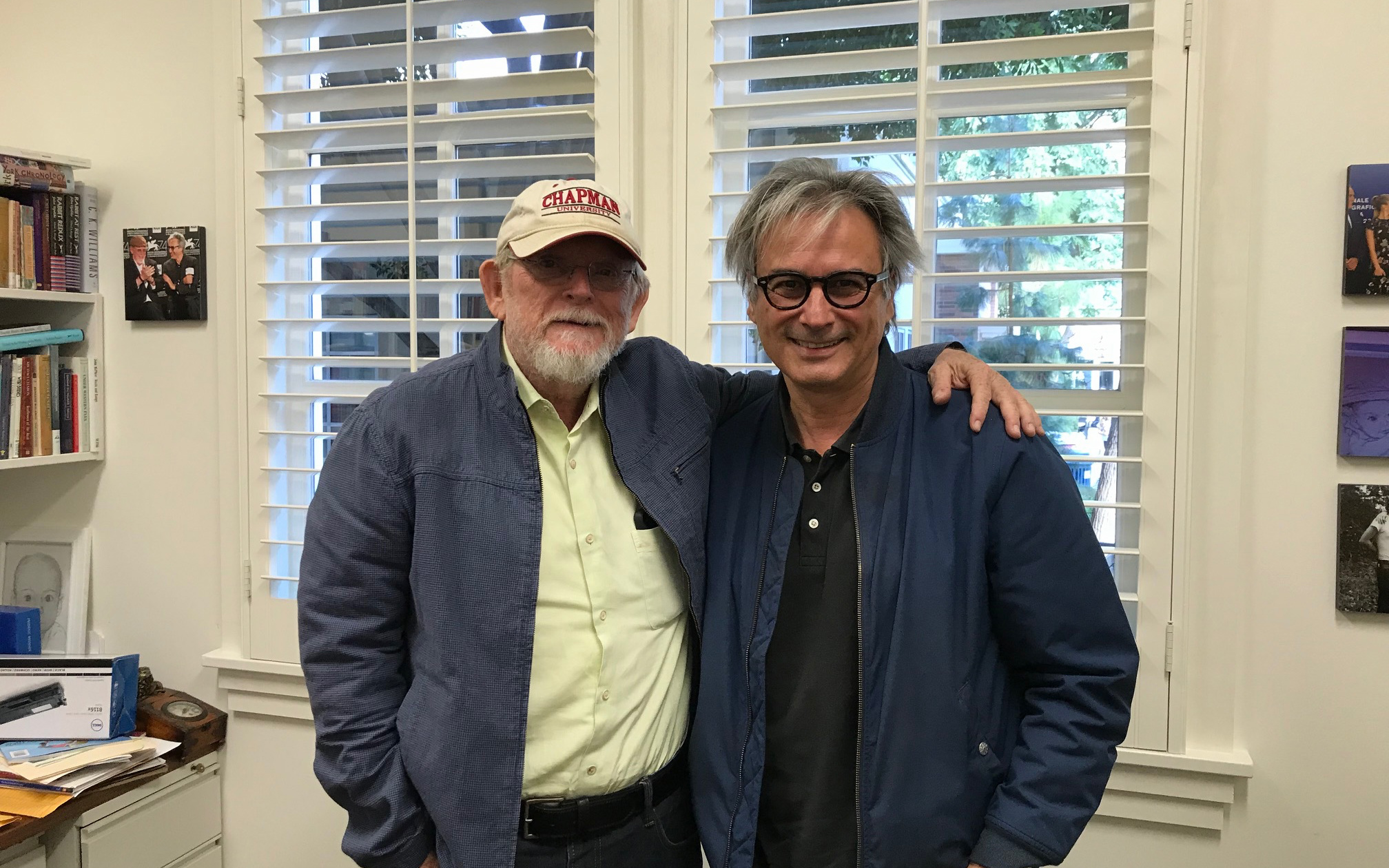 Image: Author Richard Bausch, left. Filmmaker GILLES BOURDOS, Right.
